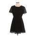 J.Crew Factory Store Casual Dress - Party: Black Print Dresses - Women's Size 10 Petite