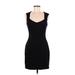 Express Casual Dress - Mini V-Neck Sleeveless: Black Print Dresses - Women's Size 8