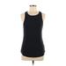 Nike Active Tank Top: Black Color Block Activewear - Women's Size Medium