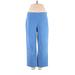 Peck & Peck Casual Pants - Mid/Reg Rise Straight Leg Boyfriend: Blue Bottoms - Women's Size 6