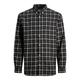 Langarmhemd JACK & JONES "JORCOZY FLANNEL CHECK SHIRT LS CH" Gr. S, N-Gr, schwarz (black) Herren Hemden Langarm