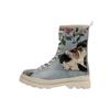 Stiefelette DOGO "Gisele Let's Find A Place To Get Lost Damen Stiefel / Female", Damen, Gr. 37, Normalschaft, blau (blau, rot), Lederimitat, Schuhe, Vegan
