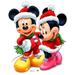 Advanced Graphics Mickey & Minnie Christmas Life-Size Cardboard Stand-Up | 42 H x 35 W in | Wayfair 744