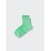 Men's Ribbed Half Socks with Deodorizing | Green | US8-US11 | UNIQLO US