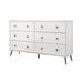 Home Design Inc. Lattice 6 Drawer 58.5" W Double Dresser Wood in Brown/Gray | 35.2 H x 58.5 W x 15.9 D in | Wayfair 80157-011DR