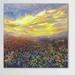 Red Barrel Studio® Iris Scott - Cacti Sunrise Painting Print on Wrapped Canvas in Blue/Orange/Yellow | 30" H x 30" W x 1.5" D | Wayfair