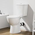 SUPERFLO 1.28 GPF Elongated Chair Height Floor Mounted One-Piece Toilet (Seat Included) in White | 35 H x 17 W x 27 D in | Wayfair HT-120-05