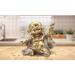 Bungalow Rose 4.25"H Gold & Silver Maitreya Buddha Figurine Unique Gifts Resin in Yellow | 4.25 H x 4 W x 3 D in | Wayfair
