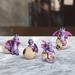 Trinx 4-PC 3"H Set Purple Dragon Baby in Egg Figurine Unique Gifts Resin | 9.5 H x 2 W x 2 D in | Wayfair 2A759A088513436BA460EF40BA525186