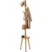 Corrigan Studio® Landri Solid Wood Freestanding 8 - Hook Coat Rack Wood in Brown | 72.6 H x 13 W x 13 D in | Wayfair