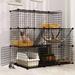 Tucker Murphy Pet™ Draedyn Portable 3-layer Cat Cage Metal in Black | 41 H x 28.2 W in | Wayfair 6389E5F8E77C4AF1BF8D6FD43D324BD1