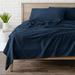 Bare Home Solid Sheet Set Flannel/Cotton in Blue | Full | Wayfair 812228034916