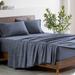 Bare Home Solid Sheet Set Flannel/Cotton in Blue | Queen | Wayfair 840105729747