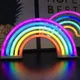 Panneau lumineux LED couleur arc-en-ciel avec piles USB luminaire décoratif mural idéal pour une