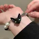 Bracelets en patchwork de perles de chat noir pour femmes conception de marée Ins bracelet fouet