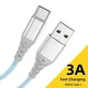 Câble de charge rapide USB de type C pour iPhone cordon de données tressé en nylon 3A iPhone 15