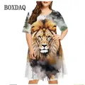 Robes de discussion de la série animale pour femmes impression 3D de embauaught robe d'été à