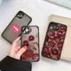 Coque de téléphone Sexy Girl Red Lips Hard 256 Xiaomi Pheadphones F5 X5 Tage Bery Pro F3 Mi 11 Lite
