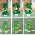 Bougie d'anniversaire de football pour enfants bougie de rugby pour garçon décoration de gâteau de