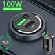 Mini chargeur de voiture allume-cigare 100W charge rapide pour iPhone QC3.0 mini PD USB Type C