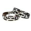 Bracelet infini en cuir véritable pour hommes et femmes bijoux d'amitié haute qualité cadeau pour