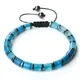 Bracelets de perles cylindriques pour hommes et femmes bracelets de yoga en pierre d'agates