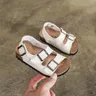 Sandales de plage en cuir souple pour enfants sandales en liège pour garçons sandales de sport non