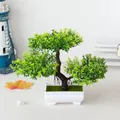 Plantes artificielles en plastique bonsaï petit pot d'arbre fausse plante en pot fleur de jardin