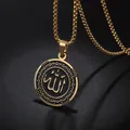 Collier pendentif Allah islamique pour hommes et femmes amulettes musulmanes accessoires de