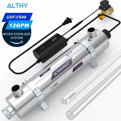 ALTHY-Système de Stérilisateur d'Eau à Ultraviolets UV pour Toute la Maison Purificateur de Filtre