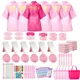 Ensemble de Robes de Princesse en Satin pour Fille Kimono Rose pour ixd'Anniversaire Spa