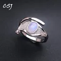 CSJ-Bague naren pierre de lune naturelle pour femme bijoux de namibie élégants cadeau de fête