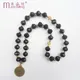 NavidadfnPG-Bracelet en cristal avec 33 perles chapelet religieux prière musulmane Tasbih Allah