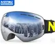 NATFIRE Occhiali da sci Doppi strati Antiappannamento UV400 Snowboard Occhiali da neve Occhiali da motoslitta Occhiali Sport all'aria aperta Sci Googles