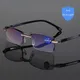 2 Pairs Reading Glasses Men Anti Blue Rays Presbyopia Goggles Women Vintage Rimless Eyewear Diopter