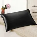 100% Queen Standard Satin Silk Soft Mulberry Plain Pillowcase Cover Chair Seat Square Pillow Cover