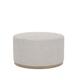 Grand pouf rond ottoman en bouclette blanche