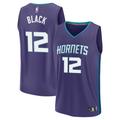 Leaky Black Men's Fanatics Branded Purple Charlotte Hornets Fast Break Custom Jersey - Statement Edition