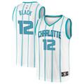 Leaky Black Men's Fanatics Branded White Charlotte Hornets Fast Break Custom Replica Jersey - Association Edition