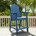 LUE BONA Outdoor Adirondack Chairs with Cup Holder Bar Height Adirondack Bar Stool with Arms for Balcony, Deck, or Patio