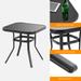 BONOSUKI 3 Pcs Outdoor Rocking Bistro Set Chat Set with Side Table