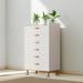 CUSchoice Modern Simple Style White Modern Six-Drawer Chest