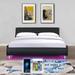 Queen Size Faux Leather Platform Bed w/ LED lighting Upholstered Bed