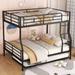 Full Over Full/Full XL Over Queen Bunk Bed with Trundle, Metal Triple Bunk Beds w/ Ladder, 3 in 1 Bunk Beds for Kids Teens