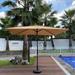 10 ft. x 6.5 ft. Rectangular Market Patio Umbrella with Crank and Durable 6 Sturdy Ribs