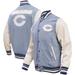 Men's Pro Standard Denim Chicago Bears Varsity Blues Full-Snap Jacket