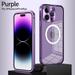 TECH CIRCLE Case for iPhone 12 (2020) 6.1-inches - Premium Metal/Plastic Shockproof Rugged Case [Compatible with MagSafe/ Magnetic Car Phone Holder] Protective Clear Back Cover Shell Purple