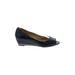 J. Renee Wedges: Black Print Shoes - Women's Size 9 - Peep Toe
