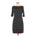 Max Studio Casual Dress - Sheath: Black Print Dresses - Women's Size Medium