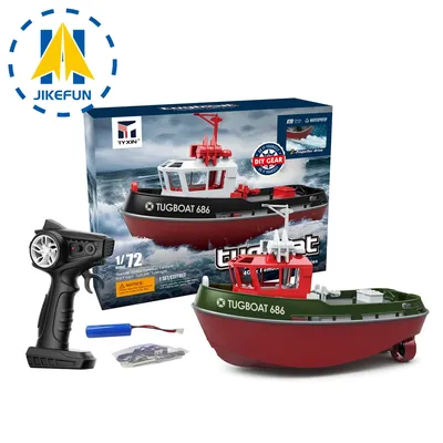 JIKEFUN 686 Rc Boot 2,4G 1/72 Leistungsstarke Dual Motor Long Range Drahtlose Elektrische Fernbedienung Schlepper Modell Spielzeug für jungen Geschenk
